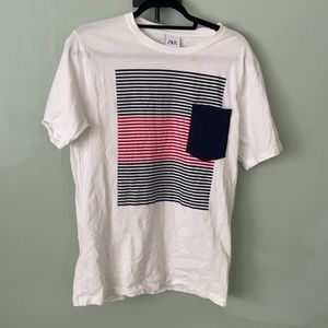 Zara Flag Tee Shirt Men’s Flag America t-shirt Medium